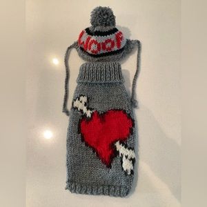 Small Dog Sweater & Hat